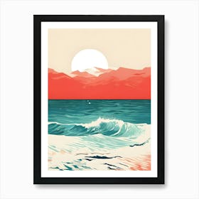 Sunset At The Beach 29 Art Print