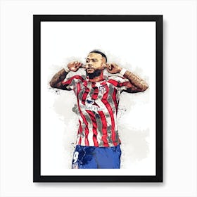 Memphis Depay Atletico Madrid Art Print