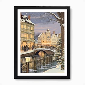 Vintage Winter Illustration Stratford Upon Avon United Kingdom 3 Art Print