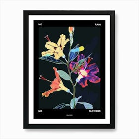 No Rain No Flowers Poster Hollyhock 1 Art Print