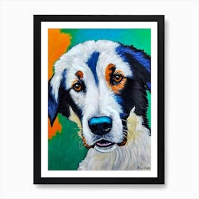 Border Collie Fauvist Style Dog Art Print