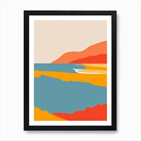 Dunsborough Beach Australia Midcentury Art Print