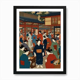 Asian Market Art Print