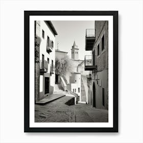 Toledo, Spain, Black And White Analogue Photography 3 Art Print