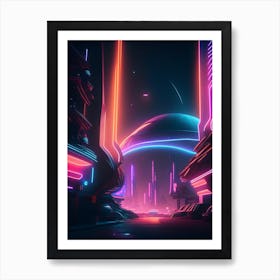 Light Year Neon Nights Space Art Print