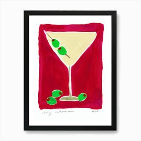 Dry Martini Cocktail Art Print