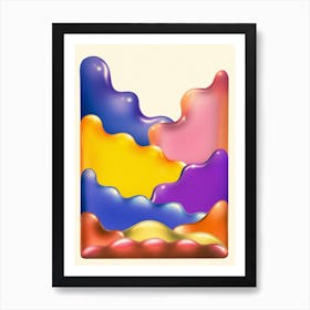 Vibrant Jelly Fusion Art Print