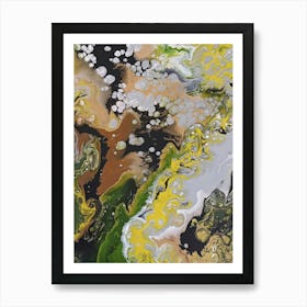 Abstract art print on canvas "Cosmic Forest Harmony". Póster