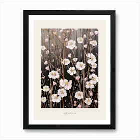 Flower Illustration Gypsophila Babys Breath 7 Poster Art Print