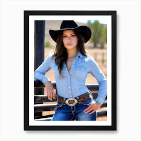 Beautiful Cowgirl 6 Art Print