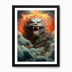 Dragon In The Clouds Art Print