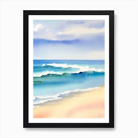 Playa De Las Teresitas, Tenerife, Spain Watercolour Art Print