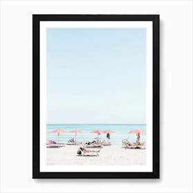 Beach life in Italy Art Print