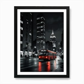 New York City At Night Art Print