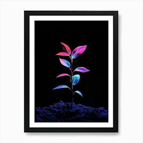 Glow In The Dark Plant 4 Art Print