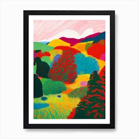 Nahuel Huapi National Park Argentina Abstract Colourful Art Print