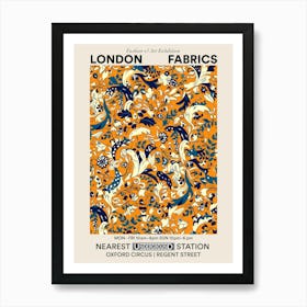 Poster Flores Vista London Fabrics Floral Pattern 4 Art Print