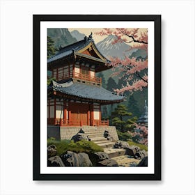 Japanese Temple Art Print