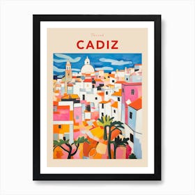 Cadiz Spain 4 Fauvist Travel Poster Art Print