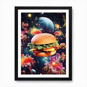 Hamburger Space Collage 1 Art Print