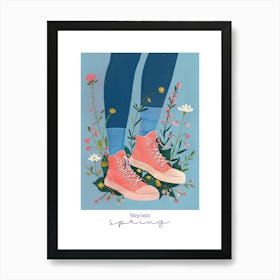 Step Into Spring Flowers And Sneakers Spring 1 Art Print