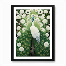 Ohara Koson Inspired Bird Painting Peacock 4 Art Print