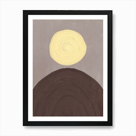 Sun and mountain Art Print