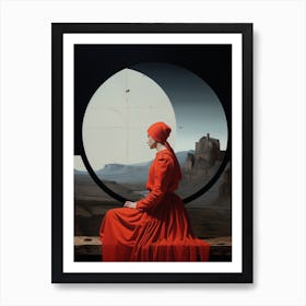 Woman In Red Art Print