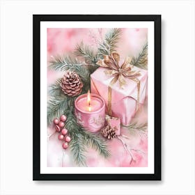 Christmas Candle 4 Art Print