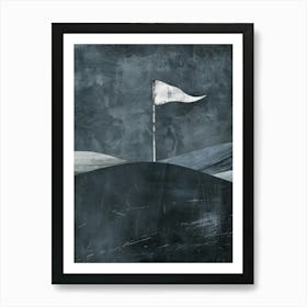 Flag On A Hill Art Print