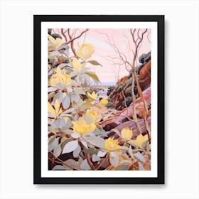 Bergamot 2 Flower Painting Art Print