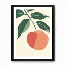 Nectarines Close Up Illustration 1 Art Print