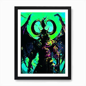 Demon illidant World Of Warcraft game Art Print
