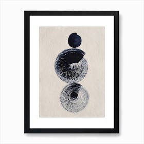 Japandi Abstract Circles 7 Art Print
