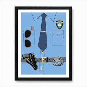 Police Shirt Art Print