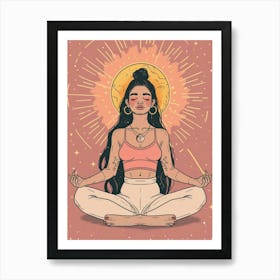 yoga women Art Print