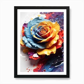 Colorful Rose Art Print