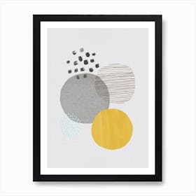 Abstract Mustard And Concrete Art Print