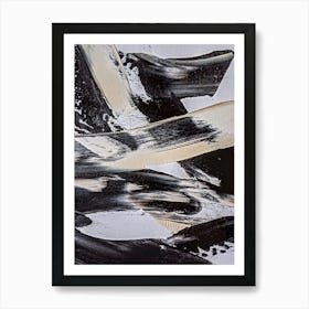 Black And White Abstract Painting Art Print