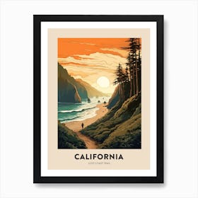 Lost Coast Trail Usa 1 Vintage Hiking Travel Poster Art Print