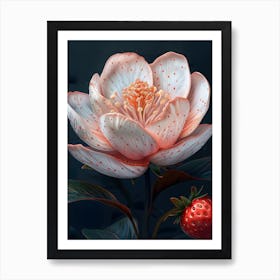 Strawberry Flower Art Print