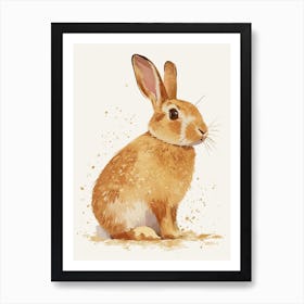 Rhinelander Rabbit Nursery Illustration 2 Art Print