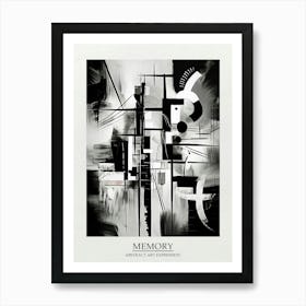 Memory Abstract Black And White 2 Poster Art Print