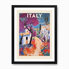 Sardinia Italy 2 Fauvist Painting Travel Poster Art Print