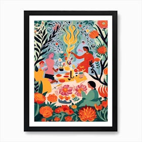 Summer Picnic Vintage 1 Art Print