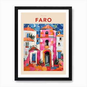 Faro Portugal 5 Fauvist Travel Poster Art Print