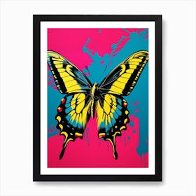 Pop Art Tiger Swallowtail Butterfly 3 Art Print