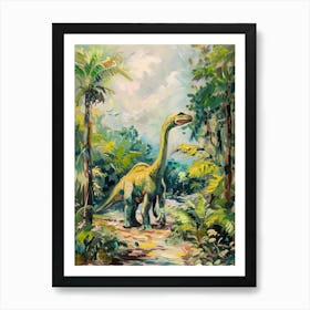 Dinosaur Impressionist Inspired Painting 2 Art Print