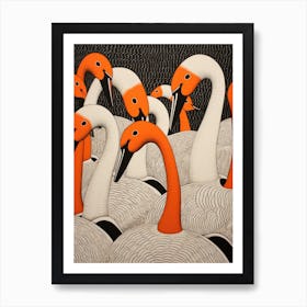 Swans 3 Art Print