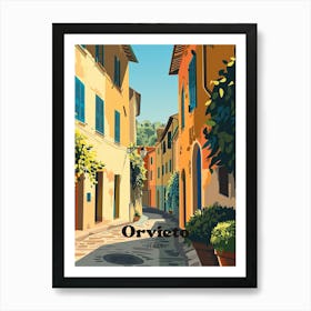 Orvieto Umbria Italy Travel Illustration Affiche